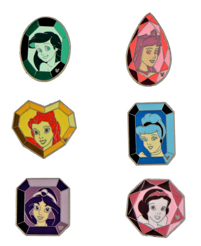 Disney pin set princess - princess, gems
