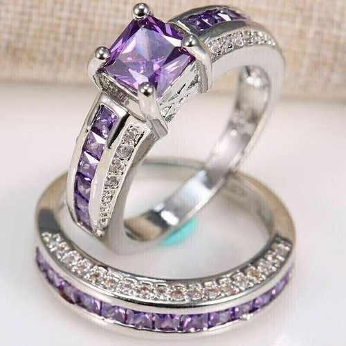 Princess cut simulated purple - princess,